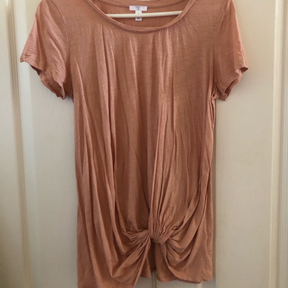 Peach BP shirt with knot